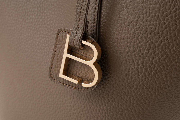 Lucky Bees 1284 Bolso Tote de Cuero de Polivinilo Color Visón Oscuro Elegante y Duradero